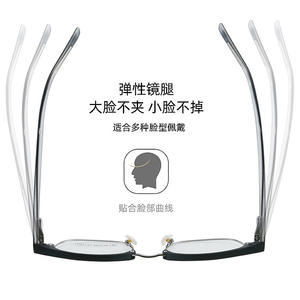 Lunettes de vue rondes classiques rétro Tr90 à monture intégrale, verres plats, anti-lumière bleue, style professionnel unisexe 87131 - Product Image 5