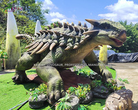 Gerçekçi dinozor Animatronic Ankylosaurus 6 metre yaşam boyutu dinozor Zigong fabrika
