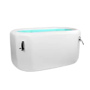 Custom Logo Adult Portable Ice Barrel Cold Plunge Ice Bath With Chiller Inflatable Ice Bath Tub Pool Chiller