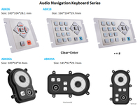 Clavier de navigation audio USB entièrement personnalisé à 6 touches, en acier inoxydable, compatible avec le SDK, compatible Windows/Linux, conforme ADA