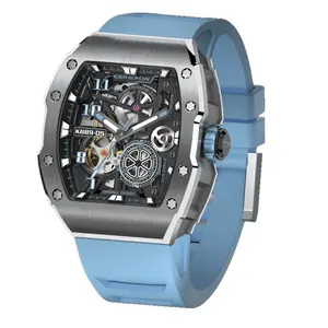 OEM Stainless Steel Luxury Full Skeleton Design Men Mechanical Automatic skeleton mechanical watch Watch