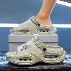 FNICE – Nouvelles pantoufles d'été pour hommes, tendance et confortables, avec logo imprimé en 3D, semelle intermédiaire épaisse en EVA, respirantes, souples, antidérapantes et à bout renforcé - Product Image 3