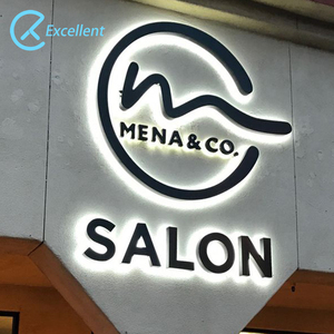 Tùy chỉnh cửa hàng LED Backlit chữ thép Halo lit thư ký 3D LED logo thư signage nhôm chiếu sáng dấu hiệu cho cửa hàng - Product Image 6