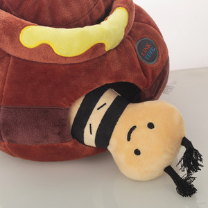 Juguete olfativo Bee Jar para <span class=keywords><strong>perros</strong></span>, dispensador interactivo de comida, juguete de rompecabezas con patrón de abeja, ejercicio físico - Product Image 4