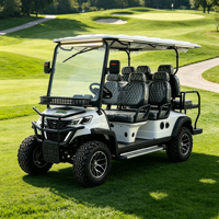 Voiturette de golf électrique 72V 5kW 4 places, peinture personnalisée de luxe, coffre arrière ajouté, homologuée DOT pour les quartiers américains