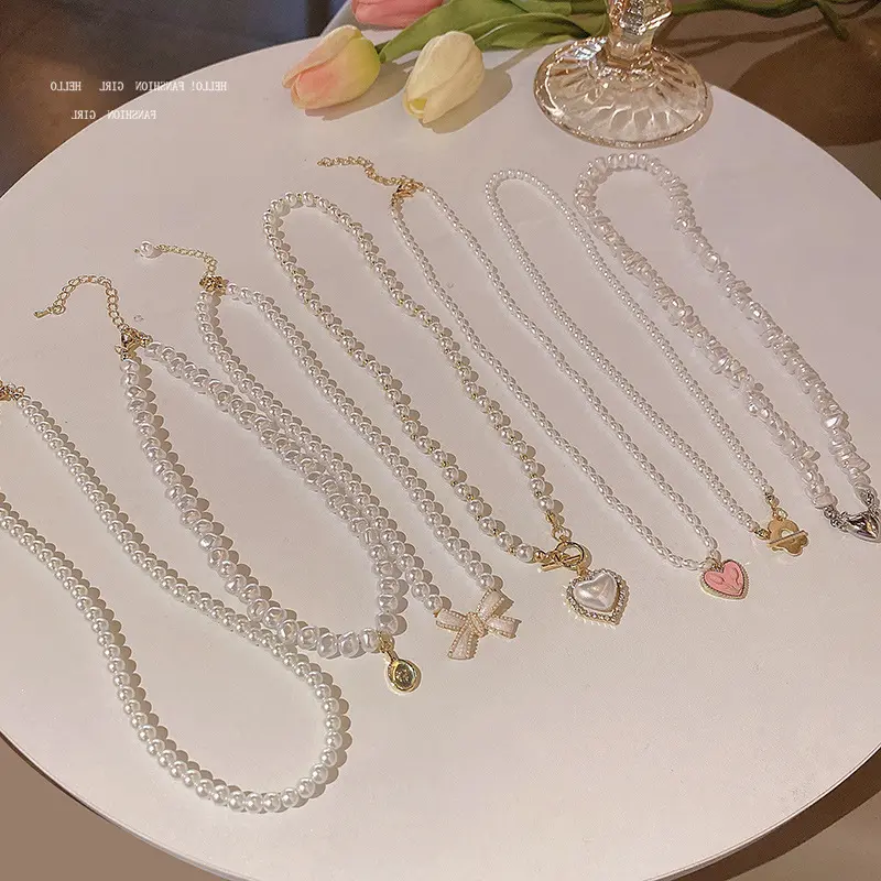 Collier ras du cou en perles Kpop, pendentif mignon pour femmes, bijoux cadeau pour fille, nouvelle mode 2022