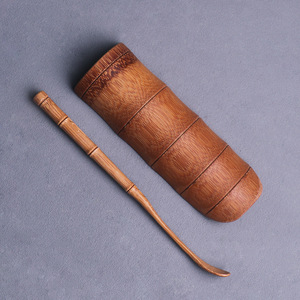Bamboo <b>Tea</b> Scoop <b>Set</b> With <b>Tea</b> Caddy And Pick Hand Polished For <b>Tea</b> Ceremony Accessories - Product Image 4