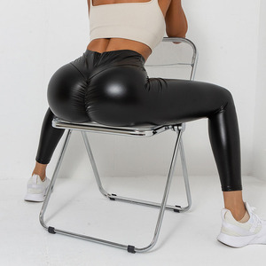 Re Mcgreen Star Leggings Sexy lucidi vita alta elasticizzati Yoga pantaloni sportivi collant Fitness palestra Legging per le donne nuovo - Product Image 6