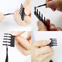 Boucles et pinces de remplacement pour extensions capillaires 6D de 2e génération, en plastique et métal, outils de pose d'extensions capillaires tendance et populaires