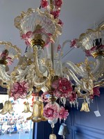 Lustre suspendu en verre rouge fait main de luxe, décoration élégante pour hôtel, maison, salon