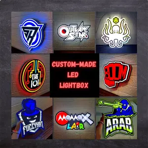 Duvar dekor işareti özel Logo Lightbox işık oyunu 3D baskı Lightbox Nightlight