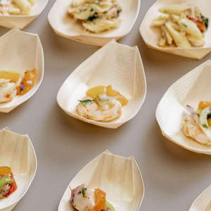 2000 bateaux jetables en bois de pin 95x50mm vaisselle de buffet biodégradable écologique pour événements - Product Image 3