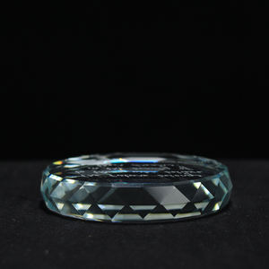 En gros Verre Tournesol Forme Ronde Plaque Pas Cher Gravable Blancs Cristal Sublimation Gravé <span class=keywords><strong>Presse</strong></span>-papiers pour les Récompenses - Product Image 6