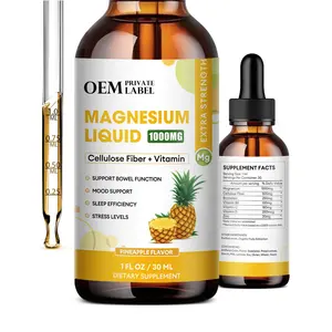 Magnesiumvloeistofdruppels 500Mg Magnesiumglycinaatdruppels Ondersteunen Stemmingsstress Ontspanning Vitamine Magnesiumdruppels Vloeibare Oem