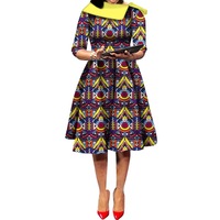 Robe traditionnelle africaine en coton imprimé ciré Robe Batik JAVA Robe africaine Dashiki Robe décontractée