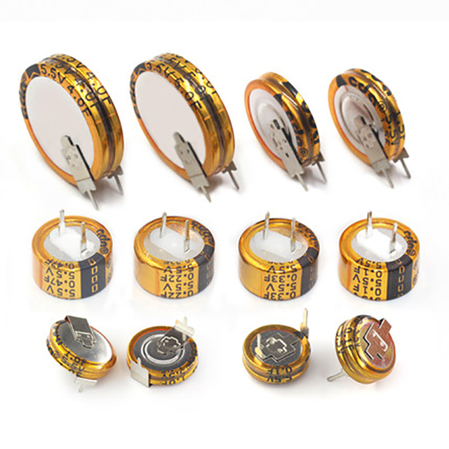 Gold Supercapacitor Super Condensateur 0.1F 0.47F 0.047F 5.5V 1F 1.5F Farad Super Capacitor V H C Type Button Battery