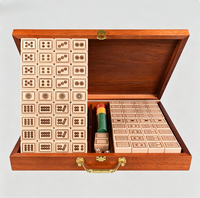 Ensemble de mahjong de luxe de style antique en bois de hêtre avec peinture de style nautique, cadeau d'affaires dans un coffret élégant