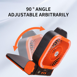 Portable Desk Fan With LED <b>Light</b> Rechargeable USB Powered Foldable Plastic Air Circulator for Outdoor Household <b>Sleep</b> - Product Image 5