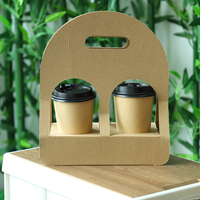 Loyo-porte-gobelet en carton à emporter pour boissons chaudes, porte-gobelet jetable pliable en papier, porte-gobelet à café