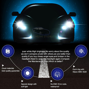 6x cotone LED Angel Eyes Halo kit faro per <span class=keywords><strong>Alfa</strong></span> <span class=keywords><strong>Romeo</strong></span> 159 2005 2006 2007 2009 <span class=keywords><strong>2010</strong></span> 2011 accessori Auto DRL - Product Image 5