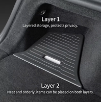 Organisateur de coffre Tesla Model Y Juniper, lot de 2, bac de rangement latéral en TPE avec couvercle, plateau de chargement étanche pour le nouveau Model Y 2025