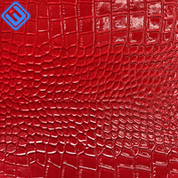 Vente en gros Chine Rouleaux de faux cuir de crocodile en PVC avec support tissé en cuir synthétique souple pour sacs et étuis à cosmétiques