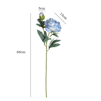 Fleurs artificielles en soie faites à la main, toucher naturel, tiges florales imperméables pour la décoration de mariage et de la maison