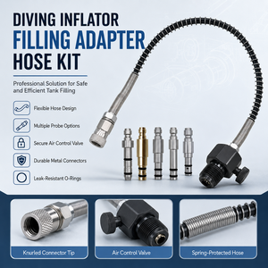 Adaptador de Estación de Llenado ZimaKyfa Scuba G5/8 de Aleación de Aluminio HPA/CO2 300 bar para FX Hatsan SMK BSA Cricket Ataman Walther Rotex R8 Negro - Product Image 3