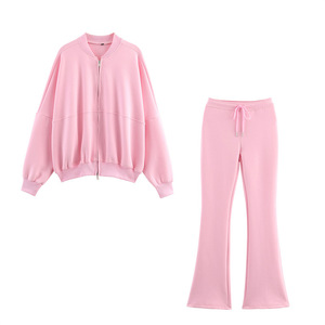 Модный женский костюм GX1851, осень 2025: комплект из двух предметов — куртка с длинным рукавом и брюки. - Product Image 4