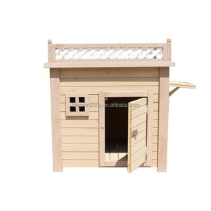 Caseta para Perros de Madera Maciza para Exteriores, Resistente a la Lluvia, para Interiores y Exteriores, para Perros Pequeños, Medianos y Grandes, con Característica Transpirable para Patio - Product Image 1