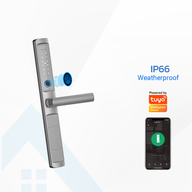 Kadonio IP66 Waterproof Outdoor Aluminum Sliding Door Lock Digital Password Tuya Wifi Smart Lock