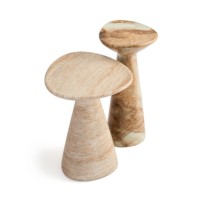 Tabouret de table d'appoint en marbre-Durable et élégant avec finition résistante aux intempéries, résistant aux intempéries et multifonctionnel