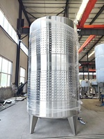 Réservoir de fermentation de vin en acier inoxydable 304 monocouche de 500L, 1000L, 2000L, 10000L