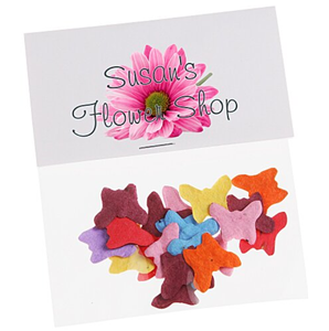 Coriandoli a Forma di Farfalla Multicolore con Logo Personalizzato, Biodegradabili e Piantabili, per Regali, Feste e Promozioni - Product Image 1