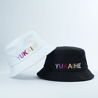 Groothandel OEM Designer Beschermende Rand Op Maat Geborduurde Canvas/Polyester/Katoenen Zonnehoed Effen Bucket Hat voor Heren en Dames