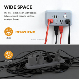 Multipresa, <span class=keywords><strong>Caricatore</strong></span> USB <span class=keywords><strong>da</strong></span> Parete, Estensore a 8 Prese con 4 Porte di Ricarica USB, Prese Elettriche Multiple - Product Image 5