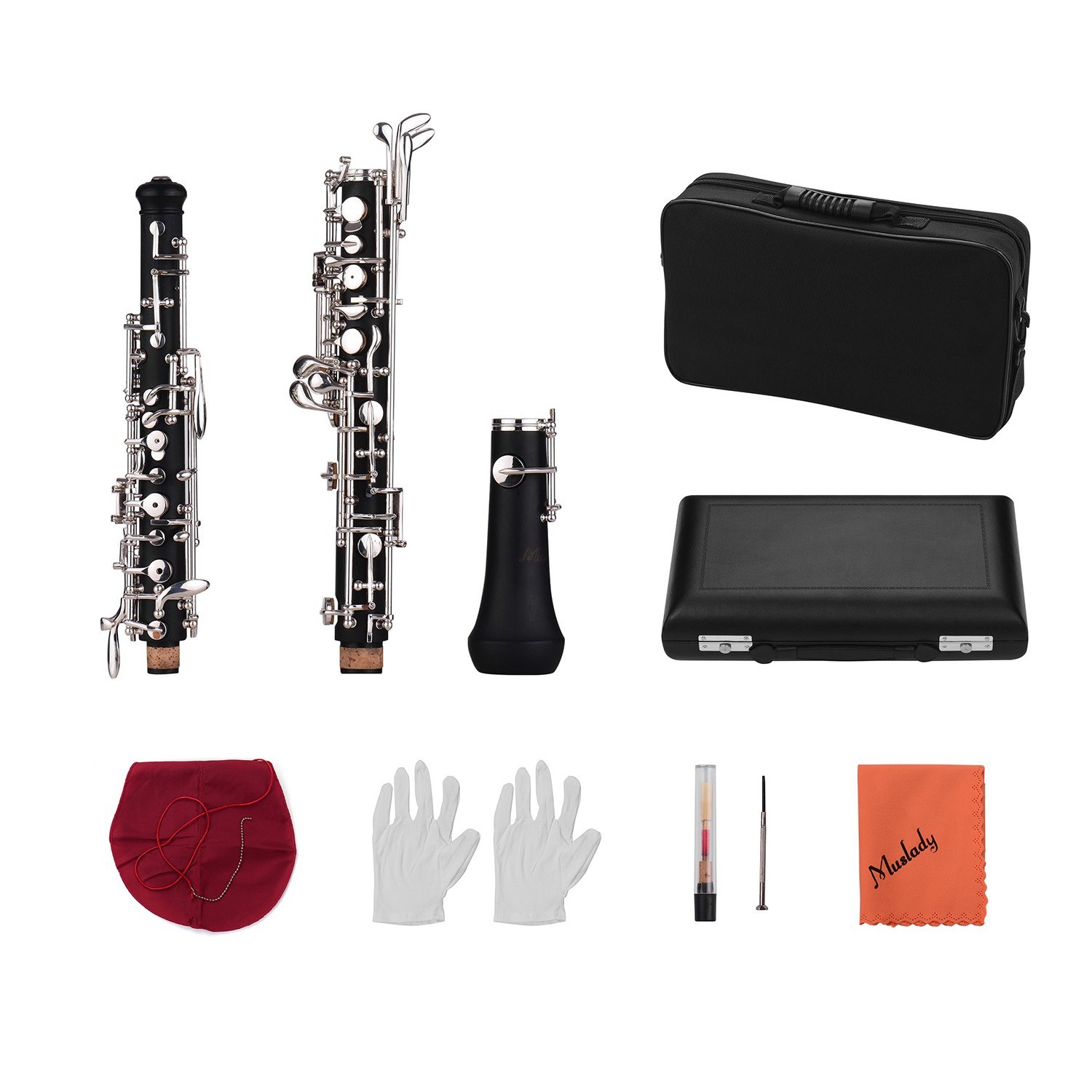 Muslady Professional Oboe C Key with Pure Gold Plated Keys