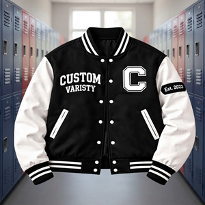 Fabricant de vestes universitaires en gros, vestes Letterman personnalisées, vestes uniformes de baseball, patchs chenille brodés, usine OEM Glo - Product Image 3