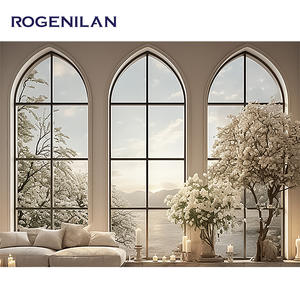 Fenêtre à battant triangulaire en aluminium à double vitrage trempé sur mesure ROGENILAN - Product Image 6