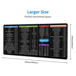 Power Point Excel Word Outlook Command Prompt Sneltoetsen Desktop Protector Mat Snelkoppelingen Gaming Toetsenbord Muis Pad Bureaublad Mat - Product Image 4