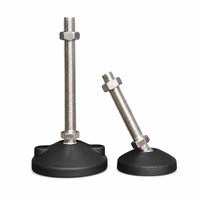 Pieds de nivellement pivotants en nylon M12*80 réglables universels, pieds de nivellement en caoutchouc réglables M8/M12/M16/M20