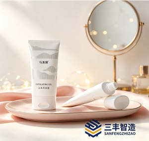 Tube cosmétique ovale plat personnalisé avec bouchon à vis 35 mm, surface mate/brillante, marque Sanfeng, étiquetage personnalisé, matériau LDPE - Product Image 4
