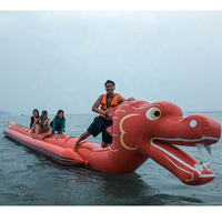 Bateau gonflable tractable CT001 Dragon Boat, bateau banane, pour sports nautiques d'été chinois, en PVC, capacité 100-500 kg