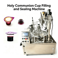 Machine automatique rotative de remplissage et de scellage de gobelets de communion en plastique, équipement de remplissage et de scellage de gobelets de communion chrétienne