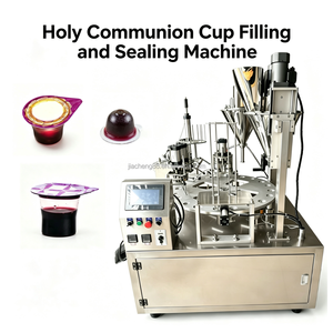 Máquina Automática Rotativa <span class=keywords><strong>de</strong></span> Llenado y Sellado <span class=keywords><strong>de</strong></span> Copas <span class=keywords><strong>de</strong></span> Comunión <span class=keywords><strong>de</strong></span> Plástico, Equipo <span class=keywords><strong>de</strong></span> Llenado y Sellado <span class=keywords><strong>de</strong></span> Copas <span class=keywords><strong>de</strong></span> Comunión Cristiana - Product Image 1