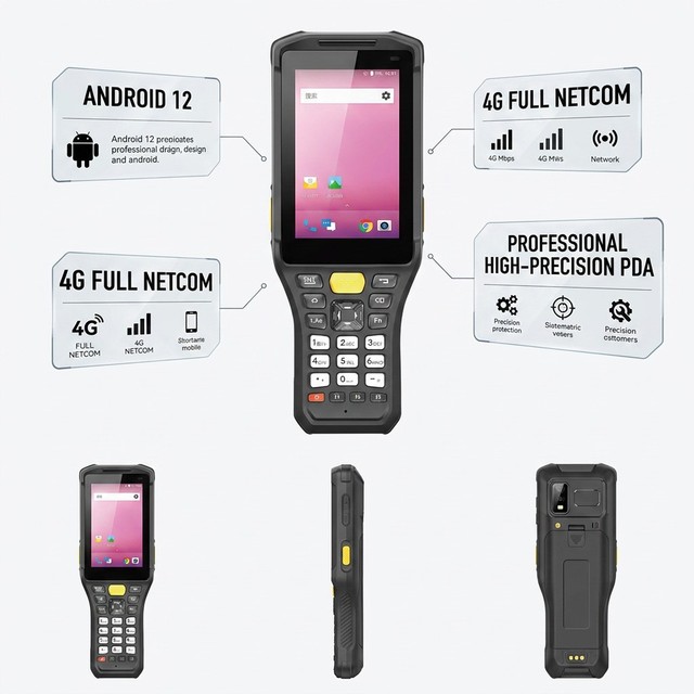 Stable DPM Code Reader Industrial PDA with 360° Scanning, IP67 Rugged Handheld Terminal for Electronics PCB Traceability