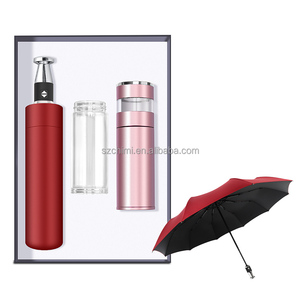 Chimi <strong>Unique</strong> Product <strong>Ideas</strong> Double Wall Glass Vacuum Cup and Umbrella for Businessmen Officers New Year Valentine Christmas <strong>Gifts</strong> - Product Image 2