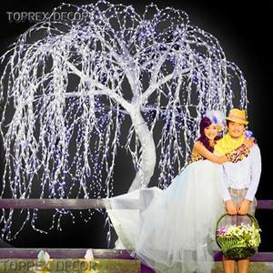 3M verde y blanco al aire libre LED iluminado <span class=keywords><strong>sauce</strong></span> <span class=keywords><strong>llorón</strong></span> Planta artificial iluminada para decoraciones de boda - Product Image 4