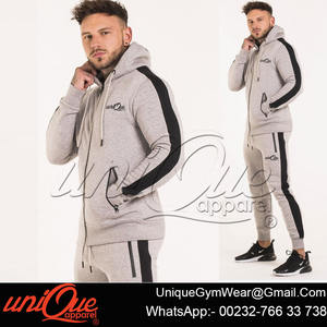 Ensemble de survêtements pour hommes de haute qualité, bleu, à capuche, sans couture, séchage rapide, respirant, grande taille, écologique, logo personnalisé, vente en gros - Product Image 5