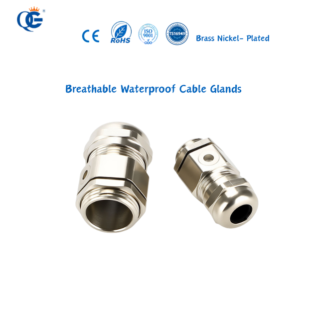 IP68 Waterproof Breathable Brass Low Voltage Cable Gland PG Thread for Outdoor LED Lighting Pressure